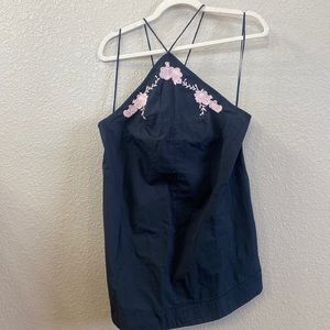 Free People Embroidered Halter Dress